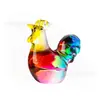 Artesanías de Vidrio Cristal Transfronterizas Corona de Unicornio Escultura de Gallo Adornos Pequeños Creativos Dibujos Animados Realistas Paisaje Micro