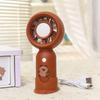 Ventilador de mano recargable de capibara de dibujos animados con base, batería de litio, tres velocidades, viento fuerte, ventilador pequeño, regalo