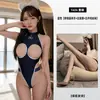 Conjunto sexy de una pieza con aberturas, traje de gimnasia estilo marinero de anime, lencería erótica con estampado de hueso de cachorro de estilo japonés 1424
