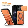 Soporte para coche transfronterizo adecuado para iPhone 17 Pro Max/16 con cubierta deslizante para lente, protección anticaídas para dedo anular grande