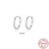 Venda quente clássico minimalista 925 prata esterlina brincos brincos brincos de celebridades Internet brinco anel liso all-matching ouro 18K