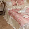 Primavera/Verão 2026 Novo Estilo Princesa Francesa Jacquard Brilhante Popeline Tencel Lenzing Conjunto de Colcha/Cobre-leito de Verão Conjunto de Quatro Peças