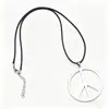 Collar de Aleación con Símbolo de Paz y Antiguerra, Disponible en Varios Tamaños, Colgante Vintage con Cordón Negro, Accesorio Unisex Estilo Hip-Hop