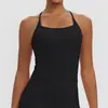 Nuevo sujetador deportivo ajustado transfronterizo para mujer con almohadillas en el pecho, top deportivo racerback para yoga, camiseta sin mangas de fitness Pilates