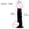 Consolador TPE de larga duración con forma de palo AV, electrodoméstico femenino, productos sexuales para adultos, simulación de pene grande, manual, negro