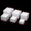 Suporte de Exibição Quadrado Branco de Acrílico Transfronteiriço Caixa de Exibição de Miniaturas Acessórios para Display de Sobremesas e Bolos Caixa de Cinco Lados