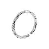 Papel de Caramelo Arrugado Plata Esterlina Galvanizada Diseño de Nicho Anillo Asimétrico de Papel de Aluminio Anillo Ajustable Anillo para Dedo Índice para Hombres y Mujeres