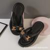 Eva pedal excremento sensación fondo grueso zapatillas antideslizantes transfronterizas para [punto] Lazo oso chanclas fabricantes venta al por mayor