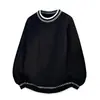 Suéter Pulóver de Cuello Redondo Otoño/Invierno 2026, Suéter Juvenil de Punto Trenzado, Chaqueta Color Block, Camisa Básica Estilo Old Money para Hombre