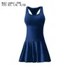 Vestido deportivo sin costuras de gran tamaño transfronterizo, shorts de seguridad, falda de tenis, body de yoga con almohadilla en el pecho, falda deportiva