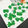 Hojas Verdes Artificiales Navideñas Transfronterizas, Bolas de Navidad, Manualidades, Regalos, Accesorios para la Cabeza, Coronas, Trébol, DIY Irlandés Hecho a Mano