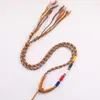 Colar dos Cinco Deuses da Riqueza Estilo Xizang, Pingente Trançado de Oito Fios, Corda Trançada Feita à Mão DIY, Materiais para Corda de Pendurar Thangka e Pequenos Acessórios
