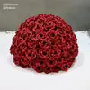 Boda Rojo Pasillo Ceremonia Salón Flor Bola de Flores Columna de Flores Soporte Fondo Arreglo Floral de Bienvenida Coche Entrega Casa Ceremonia de Entrega