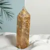 Venta al por mayor del fabricante Ágata Loca Natural Columna Hexagonal Prisma Hexagonal Adornos Pequeños Soporte Certificación Cristal Más Vendido para Comercio Exterior