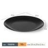 Plato redondo de melamina, vajilla de imitación de porcelana, disco de plástico, plato de buffet para restaurante, plato negro, plato de arroz cubierto comercial