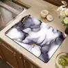 Tapete Drenante de Cocina de Tierra de Diatomeas y Mármol, Tapete Aislante de Calor Anti-quemaduras para Mesa de Comedor, Tapete para Secar Platos, Tapete Absorbente de Agua para Encimera