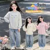 Sudadera de otoño para niña 2026 nueva colección de otoño infantil estampada de corte holgado moda casual manga larga top versátil