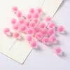 Contas Redondas Foscas Transparentes de Acrílico Contas de Coração Feitas à Mão Acessórios para Joias DIY Pulseira com Contas Colar Material