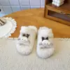 Nuevas Pantuflas Suaves para Niñas Bebé Otoño/Invierno 2026, Lindos Dibujos Animados, Suela Gruesa, Aumentan la Altura, Punta Abierta, Pantuflas de Algodón