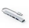Divisor Tipo-C, dock de expansão multi-portas, compatível com computadores e celulares, hub USB, direto da fábrica
