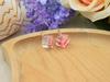 Pendientes de resina ligera tridimensionales cuadrados de 10 mm con flores secas y perlas, collar, colgante, accesorios de ropa DIY, venta al por mayor