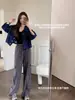 Camisola de chica picante con diseño de botones a rayas y copas acolchadas integradas, casual, a la moda, cómoda y se puede usar como capa exterior
