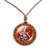 Collar de Dios Cabeza de Elefante Indio Colgante de Madera Vintage Joyería Ajustable Otoño e Invierno Collar Ganesha