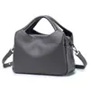 Bolso Casual para Mujer de Cuero Genuino de Gran Capacidad Textura Suave de Cuero Bolso de Hombro Portátil Estilo Coreano Simple Bolso Cruzado Versátil