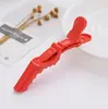 Presilhas de plástico coloridas tipo bico de pato para seccionar o cabelo, fixação de permanente e tintura em salão de beleza, presilhas de bico longo para estilização em casa