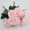 Ramo de rosas de simulación de comercio exterior, flores falsas, decoración del hogar, accesorios de fotografía, rosas, 10 rosas rojas