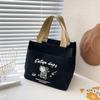 Bolsa Feminina Lona Bolsa de Mão Baoma Saindo Simples Bolsa para Marmita Bolsa Estéreo Bolsa para o Trabalho Espessada Bolsa de Almoço para o Trabalho
