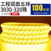 Tira de Luces LED Ultra Brillante Impermeable para Exteriores 220V Ingeniería Pared Exterior Sala de Estar Exterior Techo Luz Cálida Tira de Luz Blanco Cálido