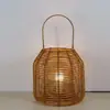 Novo Estilo Chinês Bambu e Rattan Tecido Sala de Estar Quarto Mesa de Cabeceira Pousada Hotel Estilo Japonês Decoração de Estudo Luminária de Mesa
