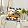 TEMU Almohada Explosiva de Halloween Estampado de Fantasma y Calavera Material de Lino Funda de Almohada Decorativa para Sofá de Fiesta Estadounidense