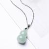 Colgante de calabaza de jadeíta de Birmania natural, colgante de jade de hielo, flor, joyería femenina, jade Sihui, venta al por mayor