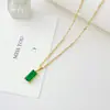 Estilo Francés Simple Nuevo Estilo Cadena Pequeña Cuadrada de Acero de Titanio para Clavícula Moda Versátil para Mujer Collar Elegante de Nicho de Lujo Ligero para Mujer