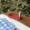 Correa de Reloj con Colgante de Corazón de Puntos Finos Adecuada para Apple Watch iWatch Generación 11 10/987Ultra/Se