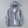 Ropa con protección solar para hombre, verano, ligera, secado rápido, seda de hielo, sensación fresca, holgada, casual, talla grande, ropa con protección solar para hombre, chaqueta fina, abrigo