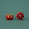 Pulseira de Fio Dourado com Sementes Espaçadoras, Assento de Lótus, Acessórios para Pulseira Trançada Exquisita e Colar DIY