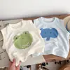 Chaleco de Malla Transpirable con Diseño de Rana con Pajarita y Elefantito Bebé, Camiseta sin Mangas para Bebés y Niños Pequeños, Estilo Verano