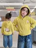 Ropa para niños Suzhili, sudadera con capucha de otoño para niñas, cárdigan casual con estampado de dibujos animados para niños, ropa de bebé grado A
