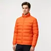 Nueva chaqueta de plumón de estándar nacional, 90% de plumón de pato, unisex, cuello alto, estilo casual, a prueba de viento y cálida, adecuada como capa interior o exterior