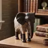 Estilo Campestre Americano Artesanía Creativa de Resina Estatua de Elefante Adorno para Hogar, Oficina, Maqueta y Mesa de Homestay