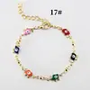 Pulsera de Aleación de Venta Caliente Transfronteriza, Versátil, Creativa y de Moda, Pulsera Femenina de Ojo de Diablo Corazón Estilo Europeo y Americano Ins