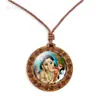 Collar de Dios Cabeza de Elefante Indio Colgante de Madera Vintage Joyería Ajustable Otoño e Invierno Collar Ganesha