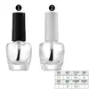 Botellas Transparentes Redondas y Cuadradas para Esmalte de Uñas 5ml 10ml 15ml Botellas de Vidrio para Cosméticos con Tapa y Pincel
