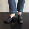Versión de Piel de Oveja~Mocasines de Piel Genuina Súper Suaves para Mujer, Estilo Británico Retro para Primavera y Otoño, Zapatos Pequeños de Cuero, Zapatos Negros Planos para el Trabajo