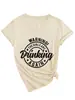Amazon Wish Sitio Independiente Cómodo y Elegante Cuello en V para Mujer ¡Advertencia! La Camiseta de Manga Corta para Niña