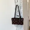 Bolsa Tote Feminina para o Trabalho, Novo Modelo de Verão 2026, Bolsa de Ombro de Nicho de Luxo com Bolinhas, Bolsa de Mão de Grande Capacidade