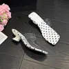 Sandalias de Punta Abierta con Lunares Estilo Coreano de Talla Grande que Hacen que las Piernas se Vean Más Largas, Sandalias Transparentes de Deslizamiento para Mujer de Verano, Sandalias Estilo Vacaciones